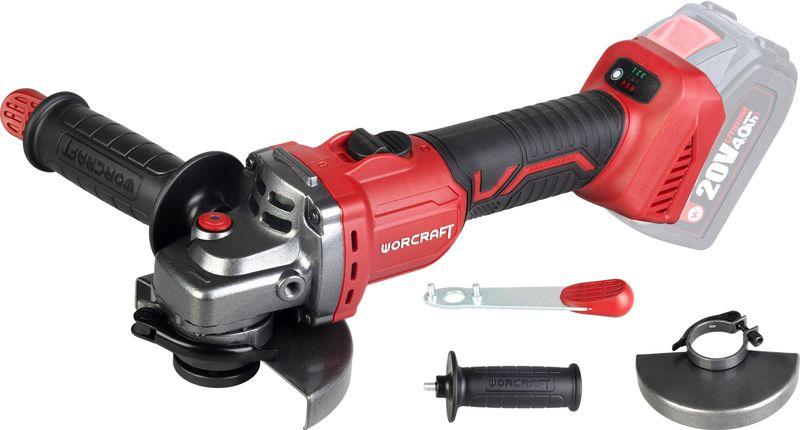Brúska Worcraft CAG-S20LiBS-115 ShareSYS, 115 mm, uhlová, s reguláciou otáčok, 20V Li-ion, bezuhlíková