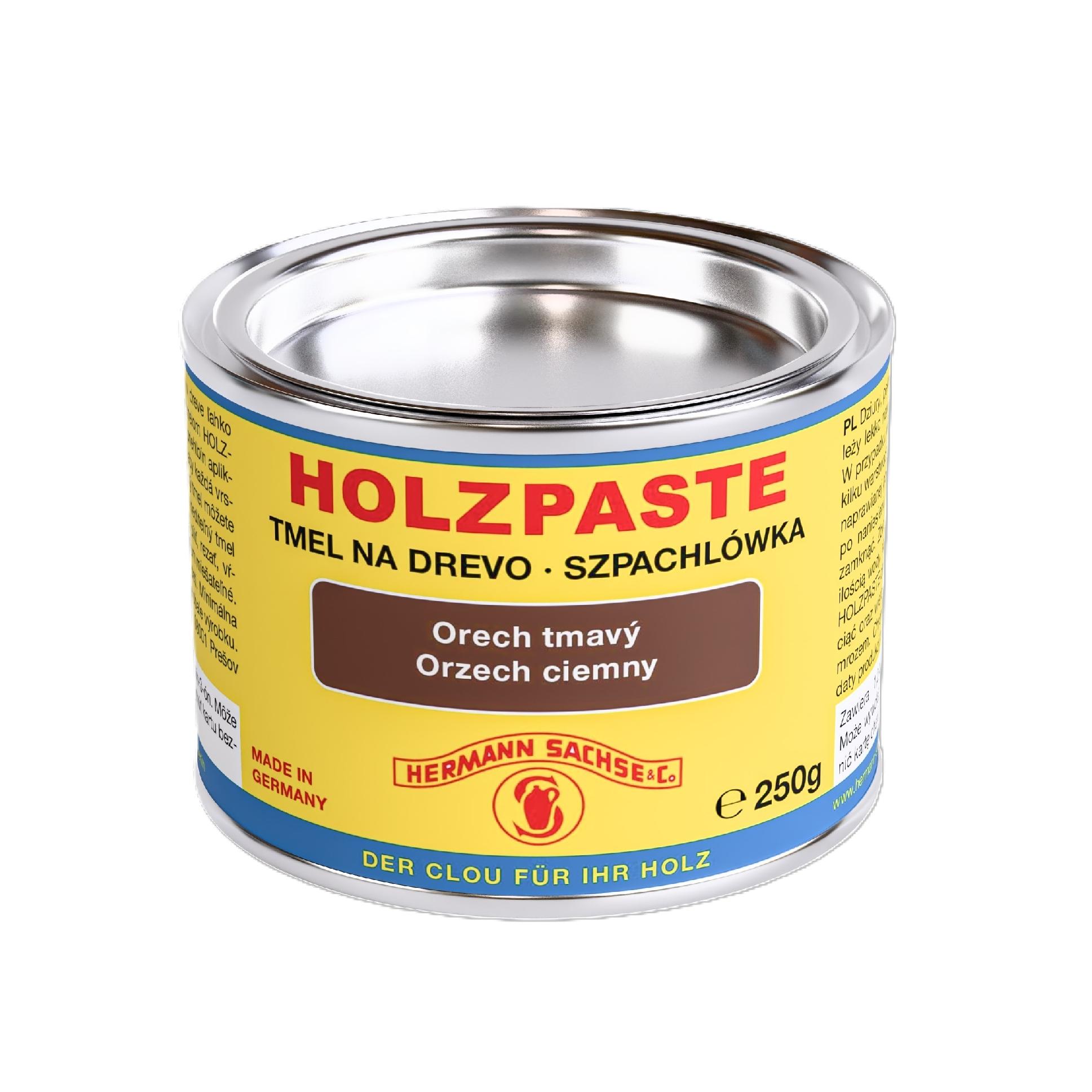 TMEL NA DREVO – HOLZPASTE, 250g orech tmavy