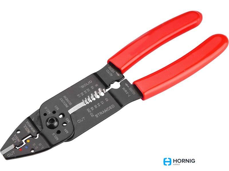 Kliešte lisovacie na konektory, 215mm, 0,64-3,2mm²
