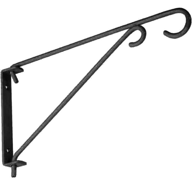 Vešiak PB8021A, držiak na kvetináč, čierny, kovový, 24,5x13 cm, 50 cm reťaz