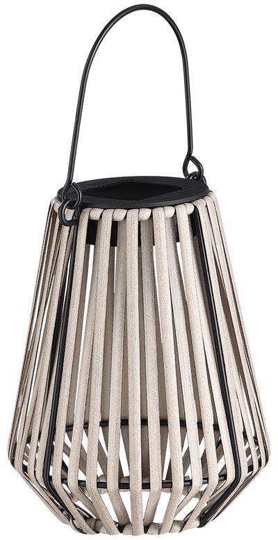 Lampa, solárna, LED, závesná, ratan, 12x12x24 cm