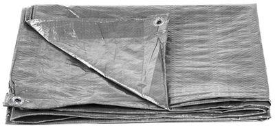 Plachta Tarpaulin Medium 3x4 m, 100 g/m, zakrývacia, SILVER, strieborná, s okami