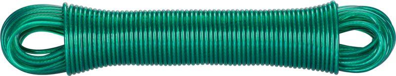 Šnúra na prádlo ROPE PVC WiCo L-30 m/4 mm, oceľové jadro, zelená