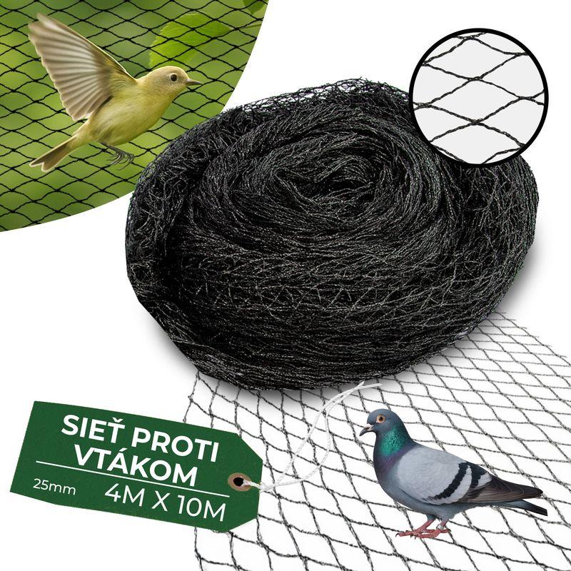 Sieť proti vtákom 4x10 m, oko 25 mm, PE