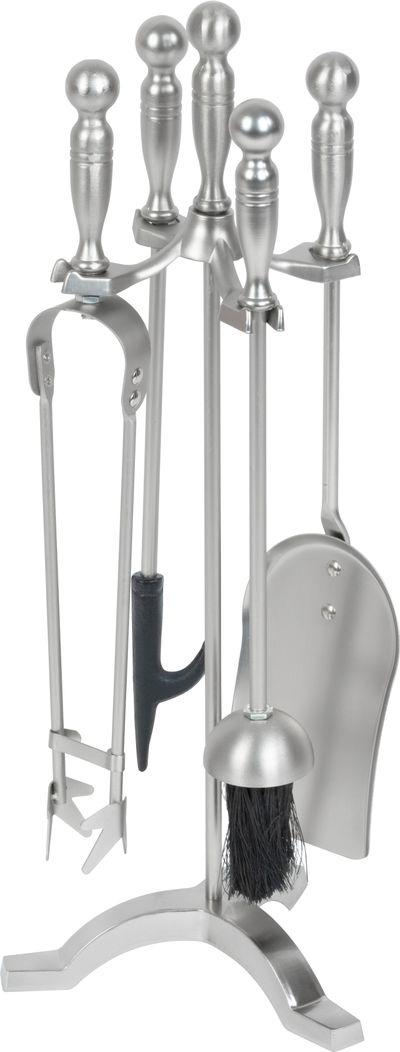Sada kutáč FT53S, ku krbu, 4 dielna, poniklovaná, 53 cm, krbové náradie