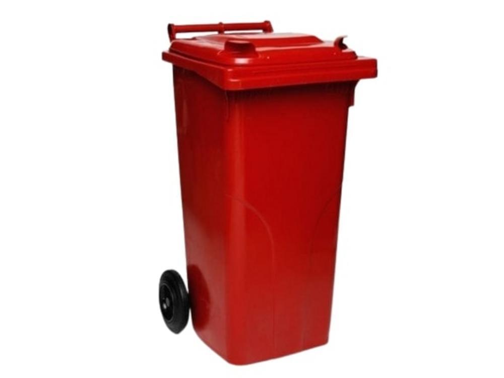 Popolnica plastová 120L červená