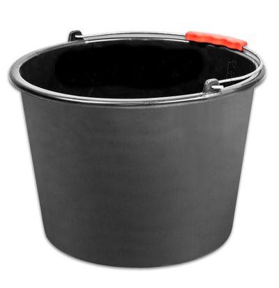 Vedro ReCycled® 20 lit, stavebné, plast, plastový úchyt, s výlevkou, čierne