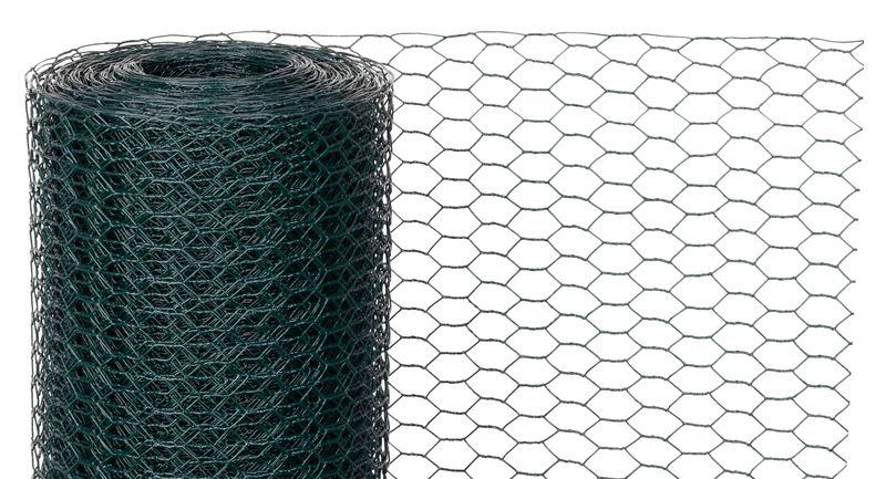 Pletivo GARDEN HEX PVC 1000/13/0,9 mm, zelené, RAL 6005, šesťhranné, chovateľské, bal. 25 m