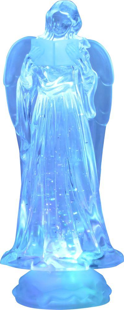 Dekorácia  Vianoce, Anjel, LED, meniaca farby, s plávajúcimi trblietkami, PE, 3xAAA, 10x25 cm