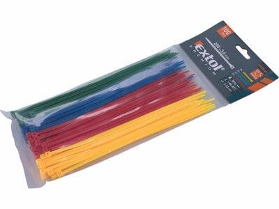 Pásky sťahovacie farebné 3,6x200mm, 100ks, Ø50mm, 18kg, nylon PA66