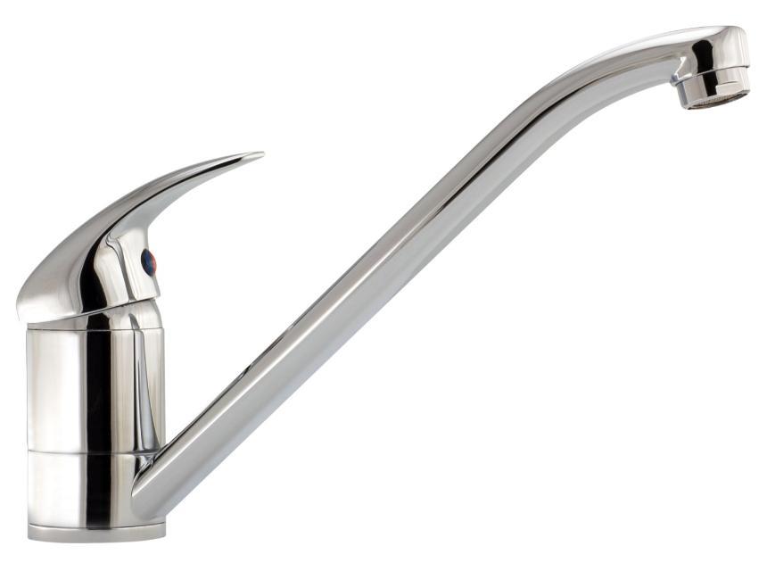 ARIES drezová kuchynská batéria stojanková páková SAMTEK, výtokové ramienko 210 mm, RS.6106