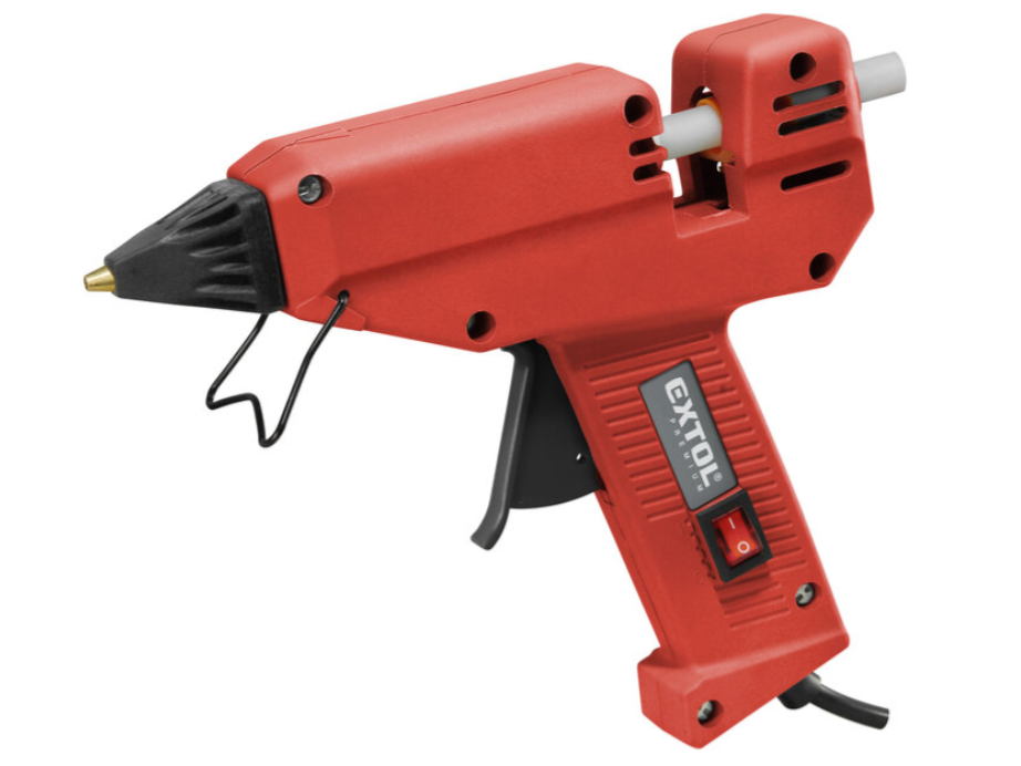 Pištoľ lepiaca tavná, nahrievací príkon 180W, EXTOL PREMIUM