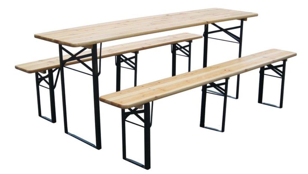 Set pivný DORTMUND Max, stôl 220x70x75 cm, 2x lavica 220x25x47 cm, drevo 27 mm
