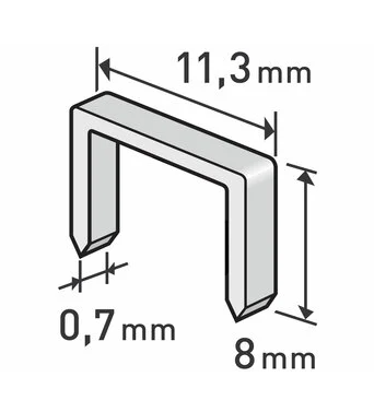 Spony 8mm, 11,3x0,7mm, balenie 1000ks, EXTOL PREMIUM