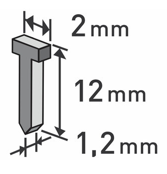 Klince do sponkovacej pištole 12x1,2mm, 1000ks, EXTOL PREMIUM