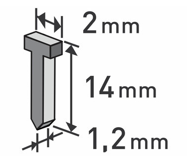 Klince do sponkovacej pištole 14x1,2mm, 1000ks, EXTOL PREMIUM