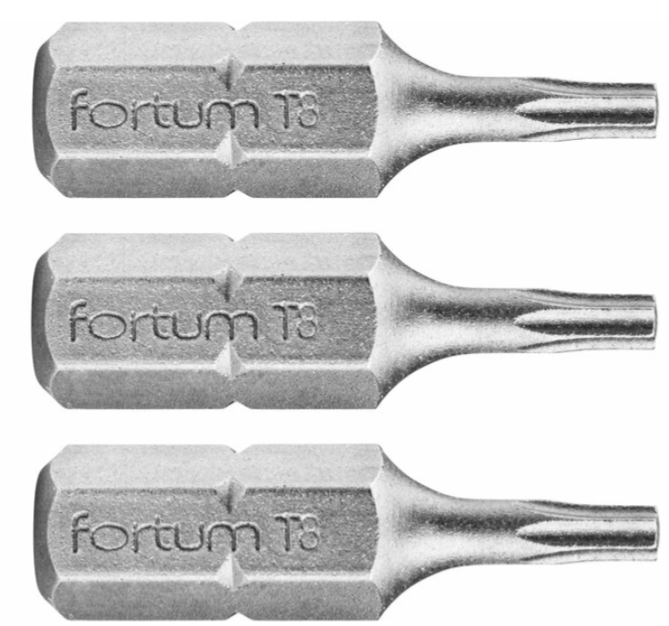 Bit torx 3ks, T 8x25mm, S2, FORTUM