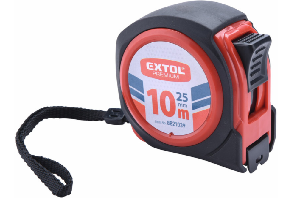 Meter zvinovací, 10m, šírka pásu 25mm, EXTOL PREMIUM