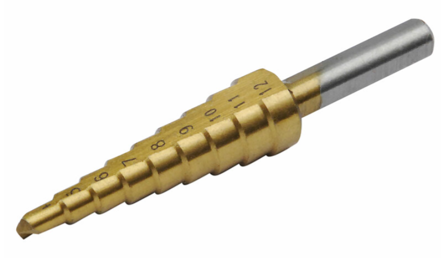 Vrták stupňovitý TiN, ø4-12mm / 1mm, 9 priemerov, EXTOL CRAFT