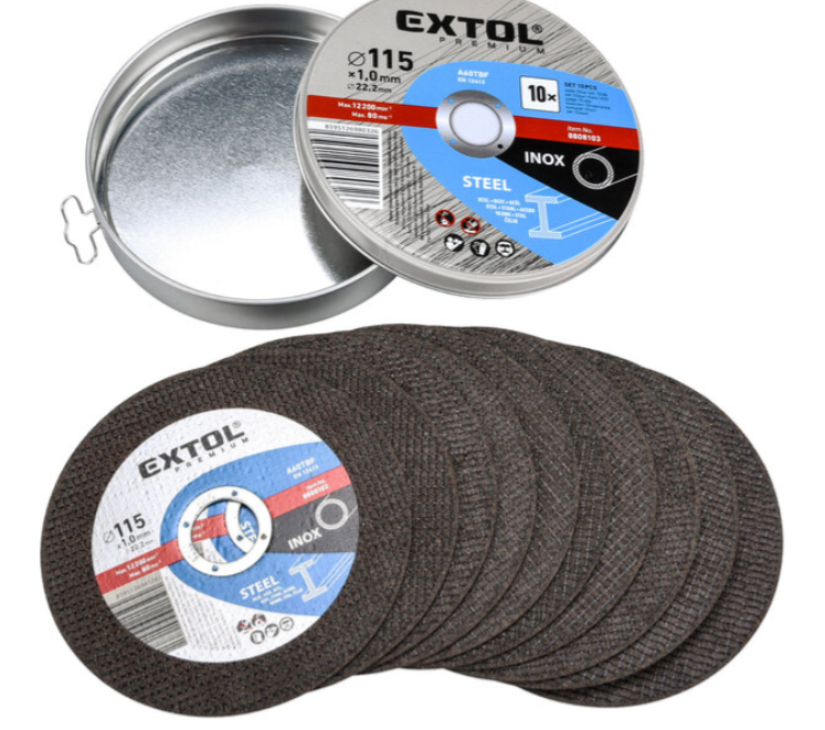 Kotúč rezný na oceľ a antikoro 10ks, 115x1,0mm, EXTOL PREMIUM